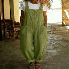 Load image into Gallery viewer, Women's Vintage High-Waist Straight-Leg Overalls – Sleeveless Suspender Jumpsuit