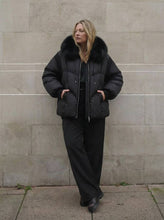 Load image into Gallery viewer, Mallory Genuine Fur Trim Down Fill Jacket