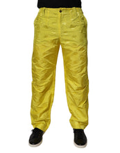 Load image into Gallery viewer, Dolce & Gabbana Yellow DG Monogram Polyester Straight Pants