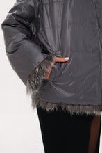 Load image into Gallery viewer, Reversible Genuine Silver Fox Down Fill Coat