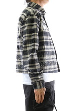 Load image into Gallery viewer, STATIC Heavy Flannel Crop Top Button Down Shirt