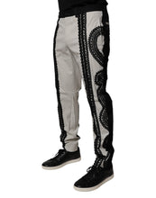 Load image into Gallery viewer, Dolce & Gabbana White Lace Trim Mid Waist Dress Formal Pants