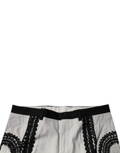 Load image into Gallery viewer, Dolce & Gabbana White Lace Trim Mid Waist Dress Formal Pants