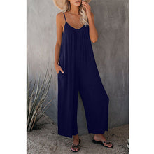Load image into Gallery viewer, Women's Pleated Chest Cross-Strap Jumpsuit
