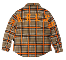 Load image into Gallery viewer, ROY Kid's Premium Mid-weight Flannel Shirt With Heavy Embroidery Works, Patch Work & Print Effects