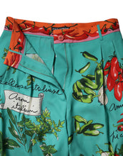 Load image into Gallery viewer, Dolce & Gabbana Green Silk Printed Straight Pants