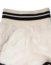 Load image into Gallery viewer, Dolce & Gabbana White Faux Fur High Waisted Hot Pants Short