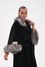 Load image into Gallery viewer, Saga®Furs Silver Fox Wool Alpaca Coat