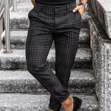 Load image into Gallery viewer, Plaid Print Pants Men's Casual Trousers Loose And Thin