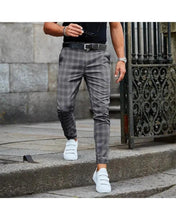 Load image into Gallery viewer, Plaid Print Pants Men's Casual Trousers Loose And Thin