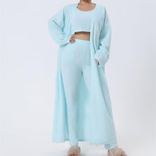 Load image into Gallery viewer, Women's 3-Piece Cozy Lounge Set - Pajama Set with Cardigan