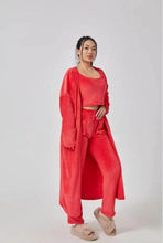 Load image into Gallery viewer, Women's 3-Piece Cozy Lounge Set - Pajama Set with Cardigan