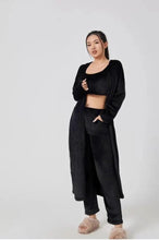 Load image into Gallery viewer, Women's 3-Piece Cozy Lounge Set - Pajama Set with Cardigan