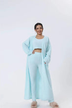 Load image into Gallery viewer, Women's 3-Piece Cozy Lounge Set - Pajama Set with Cardigan