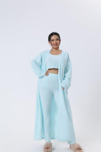 Load image into Gallery viewer, Women's 3-Piece Cozy Lounge Set - Pajama Set with Cardigan