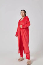 Load image into Gallery viewer, Women's 3-Piece Cozy Lounge Set - Pajama Set with Cardigan