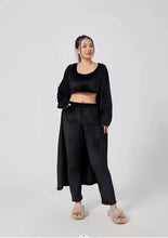 Load image into Gallery viewer, Women's 3-Piece Cozy Lounge Set - Pajama Set with Cardigan