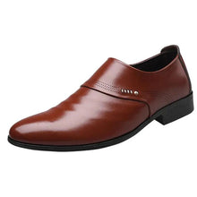 Load image into Gallery viewer, Casual pointed toe shoes men leather shoes men