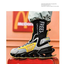 Load image into Gallery viewer, Fly Woven Mesh High-Top Sneakers - Breathable Thick-Soled Running Shoes