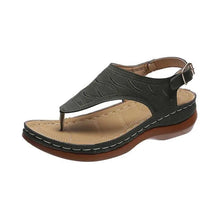 Load image into Gallery viewer, Mandotos Women's Wedge Heel Sandals Casual Flip Flops Solid Color Lightweight Comfort All Day