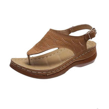 Load image into Gallery viewer, Mandotos Women's Wedge Heel Sandals Casual Flip Flops Solid Color Lightweight Comfort All Day