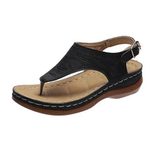 Load image into Gallery viewer, Mandotos Women's Wedge Heel Sandals Casual Flip Flops Solid Color Lightweight Comfort All Day