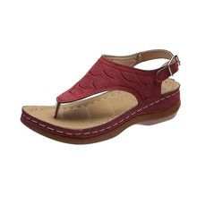 Load image into Gallery viewer, Mandotos Women's Wedge Heel Sandals Casual Flip Flops Solid Color Lightweight Comfort All Day