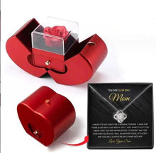 Load image into Gallery viewer, Fashion Jewelry Box Red Apple Christmas Gift Necklace Eternal Rose For Girl Mother's Day Valentine's Day Gifts With Artificial Flower Rose Flower Jewelry Box