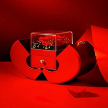 Load image into Gallery viewer, Fashion Jewelry Box Red Apple Christmas Gift Necklace Eternal Rose For Girl Mother's Day Valentine's Day Gifts With Artificial Flower Rose Flower Jewelry Box