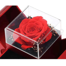 Load image into Gallery viewer, Fashion Jewelry Box Red Apple Christmas Gift Necklace Eternal Rose For Girl Mother's Day Valentine's Day Gifts With Artificial Flower Rose Flower Jewelry Box