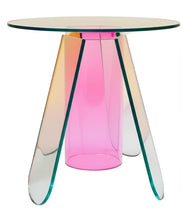 Load image into Gallery viewer, Acrylic Rainbow Color Coffee Table - Iridescent Modern Accent Table