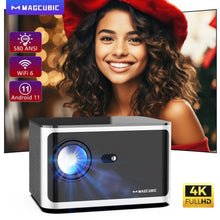 Load image into Gallery viewer, Magcubic 580 ANSI Lumens 4K Projector with Android 11 and WiFi 6