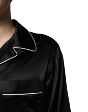Load image into Gallery viewer, Dolce & Gabbana Black Silk Shirt Pants Pajama Set Sleepwear