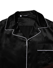 Load image into Gallery viewer, Dolce & Gabbana Black Silk Shirt Pants Pajama Set Sleepwear