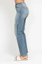 Load image into Gallery viewer, Judy Blue Full Size High Waist Distressed Dad Jean