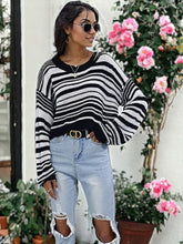 Load image into Gallery viewer, Drop Shoulder Striped Sweater