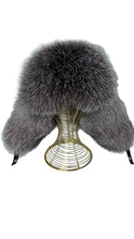 Load image into Gallery viewer, Genuine Silver Fox Leather Hat Unisex