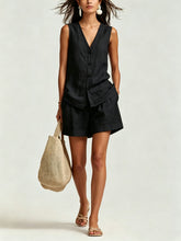 Load image into Gallery viewer, Women's Sleeveless Vest Top & Shorts Set