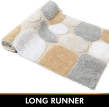 Load image into Gallery viewer, 🛁 EcoSoft™ 100% Cotton Pebble Bath Runner – Machine Washable, Non-Slip Latex Backing, Spa-Inspired Comfort – 24"x60"