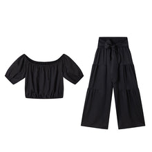 Load image into Gallery viewer, High-Waist Flared Pants & Top Two-Piece Set – 7 Colors, S–2XL