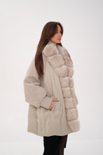 Load image into Gallery viewer, Genuine Polar Fox Boucle Down Coat
