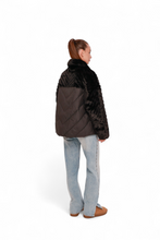 Load image into Gallery viewer, Kaia Eco-Fur Down Fill Coat in Black