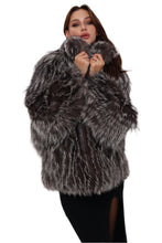 Load image into Gallery viewer, Reversible Genuine Silver Fox Down Fill Coat