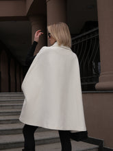 Load image into Gallery viewer, Paris Cashmere Bland Cape in Ivory