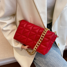 Load image into Gallery viewer, New Adorable Women's Handbag Green Small Flap Shoulder Bag In Thick Metal Chain Women's Clutch Bags Luxury Ladies Shoulder Purse