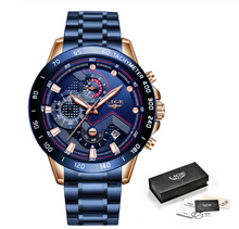 Load image into Gallery viewer, Business Elegant Men's Watch With Chronometers Day View Fluorescent Hands Excellent Look Unique Design Perfect Gift For Your Man