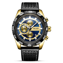 Load image into Gallery viewer, Luxury Men Fashion Watches Quartz Wrist Watches Military Casual Leather Strap Waterproof Elegant Watch