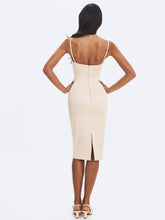 Load image into Gallery viewer, Gracie Butter Yellow Ruched Satin Midi Dress