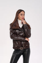 Load image into Gallery viewer, Genuine Mink Fur Embossed Leather Jacket