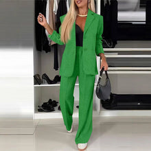 Load image into Gallery viewer, Casual Printed Suit Set for Women – Geometric Long Sleeve Two Piece Outfit